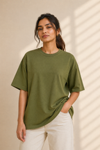 Army Green Oversized T-Shirt | 240 GSM