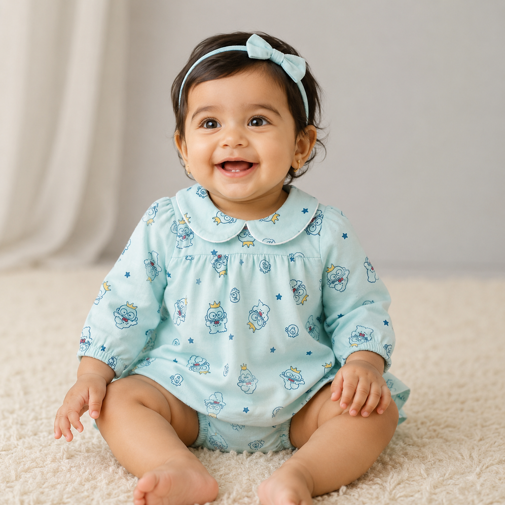 Baby Girls Premium Cotton Printed Suit Set