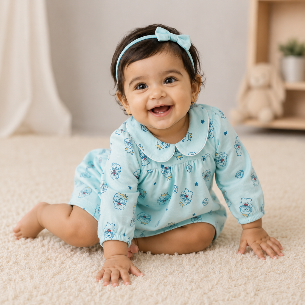 Baby Girls Premium Cotton Printed Suit Set