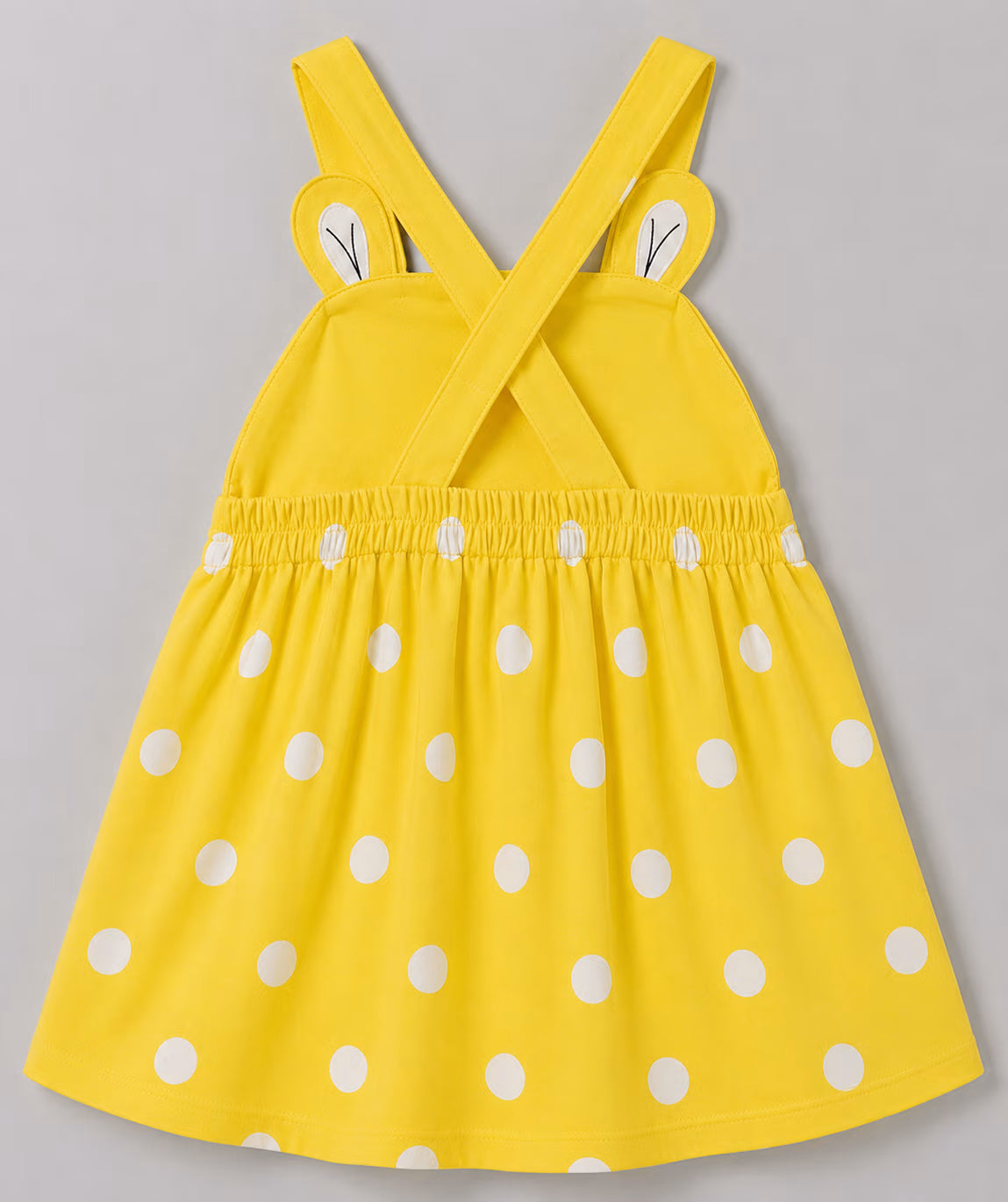 Lemon Bunny Charm Dress - 100% Cotton Bio Washed