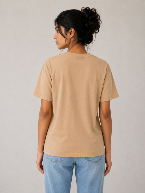 Beige Oversized T-Shirt | 240 GSM