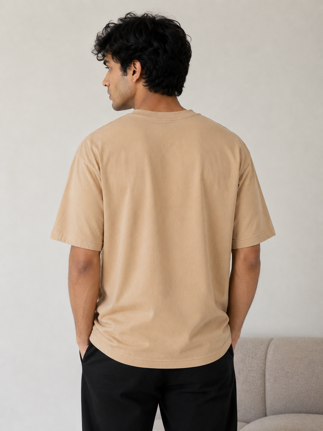 Beige Oversized T-Shirt | 240 GSM