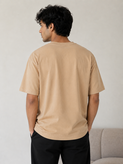Beige Oversized T-Shirt | 240 GSM