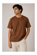 Brown Oversized T-Shirt for Men | 240 GSM