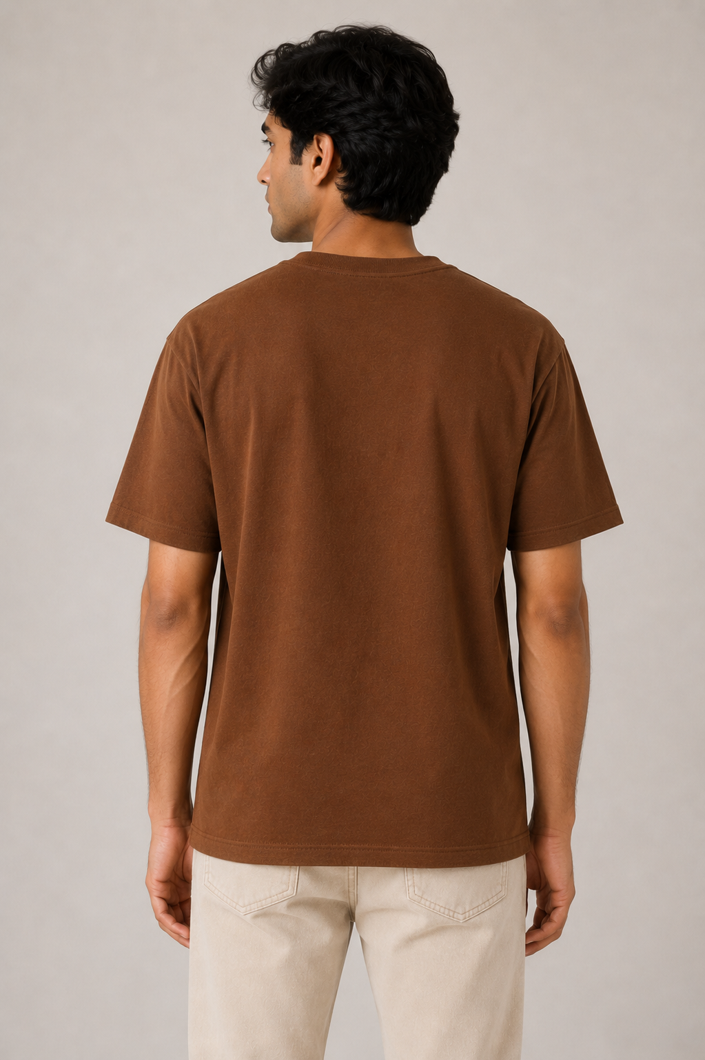 Brown Oversized T-Shirt for Men | 240 GSM