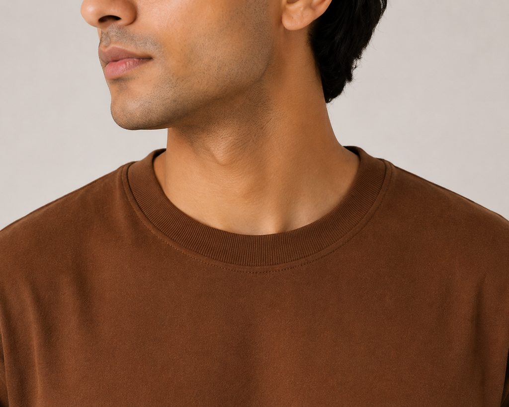 Brown Oversized T-Shirt for Men | 240 GSM