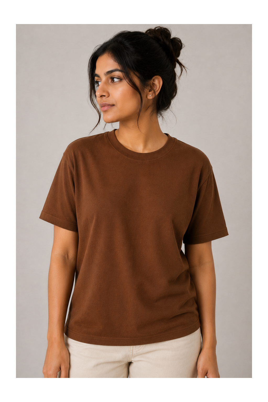 Brown Oversized T-Shirt | 240 GSM