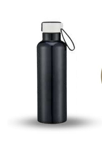 Stainless Steel Vacuum Thermos Bottle – 750ml | Screw Lid with Silicone Holder | Hot & Cold