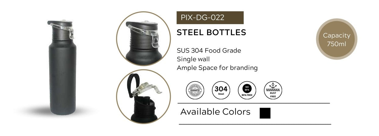 Stainless Steel Water Bottle – 750 ml | BPA Free & Rust Free