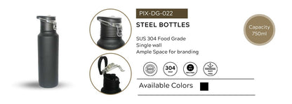 Stainless Steel Water Bottle – 750 ml | BPA Free & Rust Free