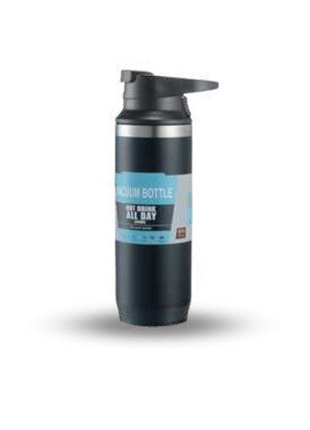 Stainless Steel Vacuum Thermos Bottle – 500ml | Screw & Flip Lid | Hot & Cold