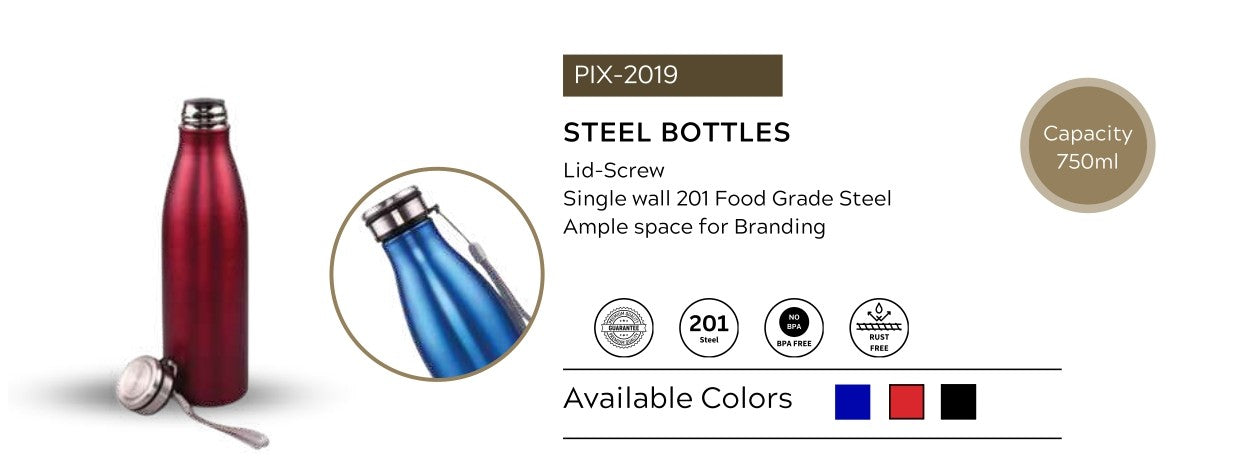 Stainless Steel Water Bottle – 750 ml | BPA Free & Rust Free