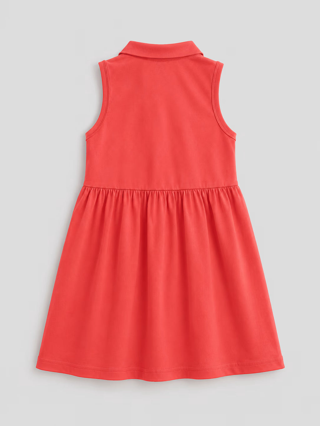 Coral Blossom Collared Dress