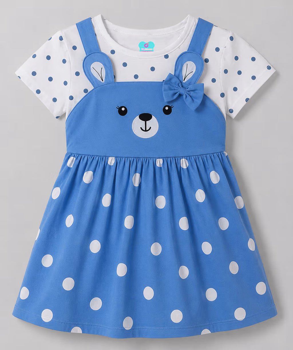 Lemon Bunny Charm Dress - 100% Cotton Bio Washed