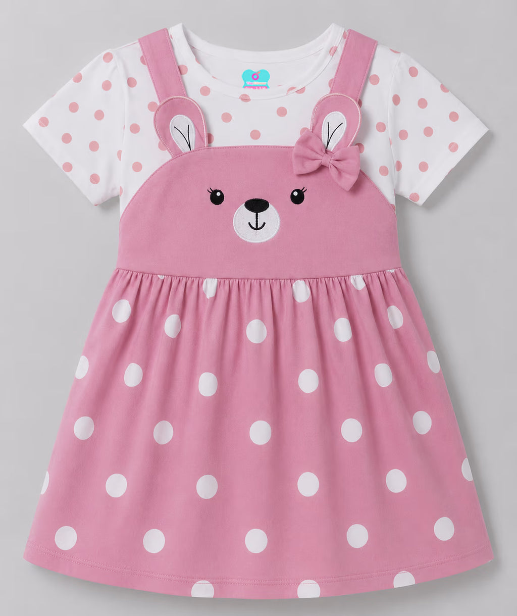 Lemon Bunny Charm Dress - 100% Cotton Bio Washed