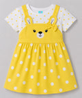 Lemon Bunny Charm Dress - 100% Cotton Bio Washed