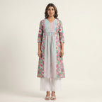 Women’s Floral Printed Cotton Kurti | Soft Breathable Fabric