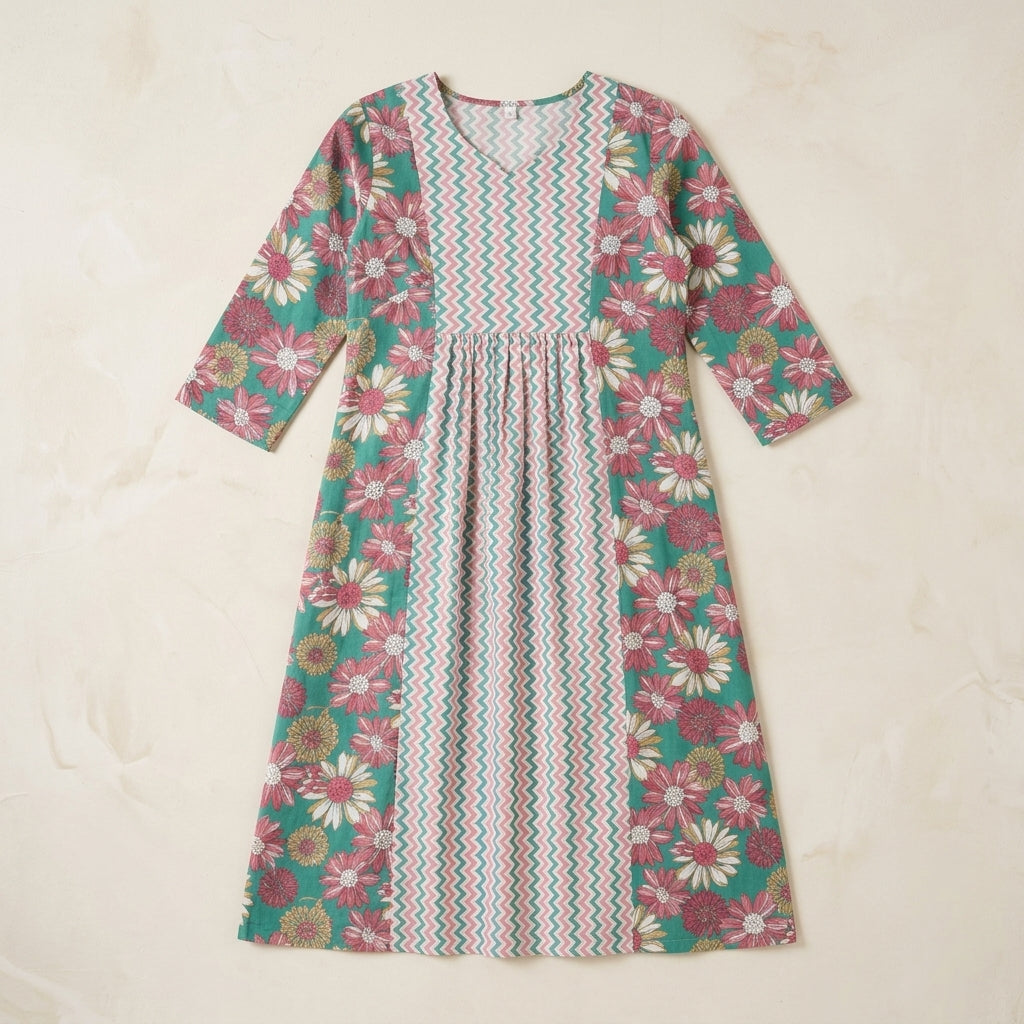 Women’s Floral Printed Cotton Kurti | Soft Breathable Fabric