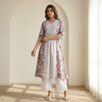 Women’s Floral Printed Cotton Kurti | Soft Breathable Fabric