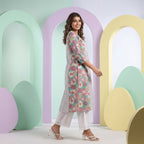 Women’s Floral Printed Cotton Kurti | Soft Breathable Fabric