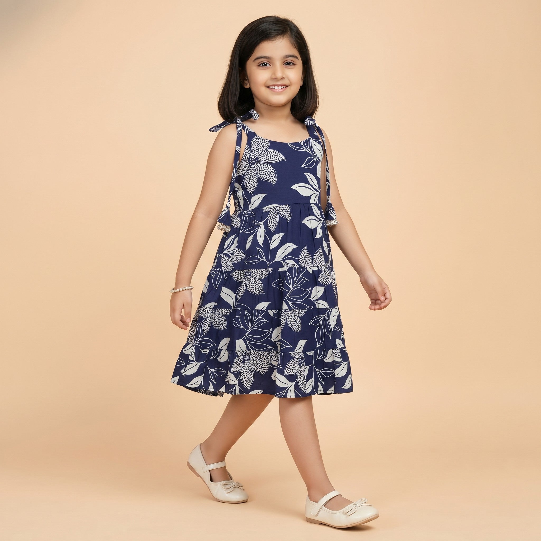 Girls Magic Cotton Frock – Pink Floral Dress