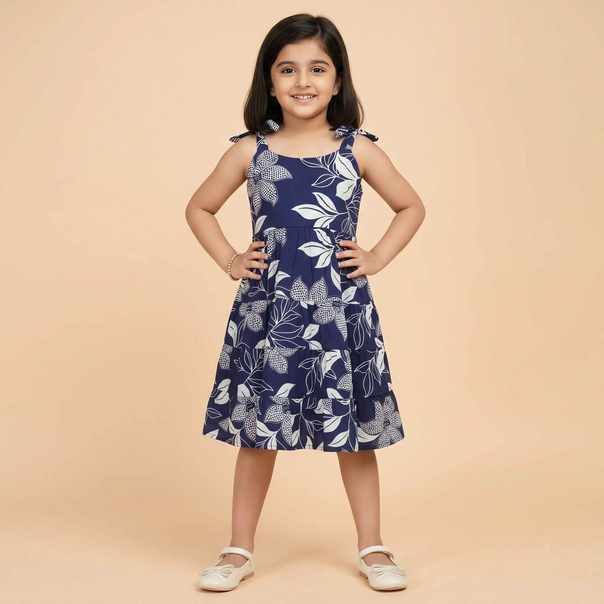 Girls Magic Cotton Frock – Pink Floral Dress