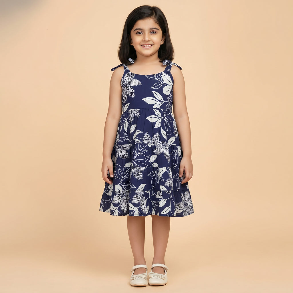 Girls Magic Cotton Frock – Pink Floral Dress