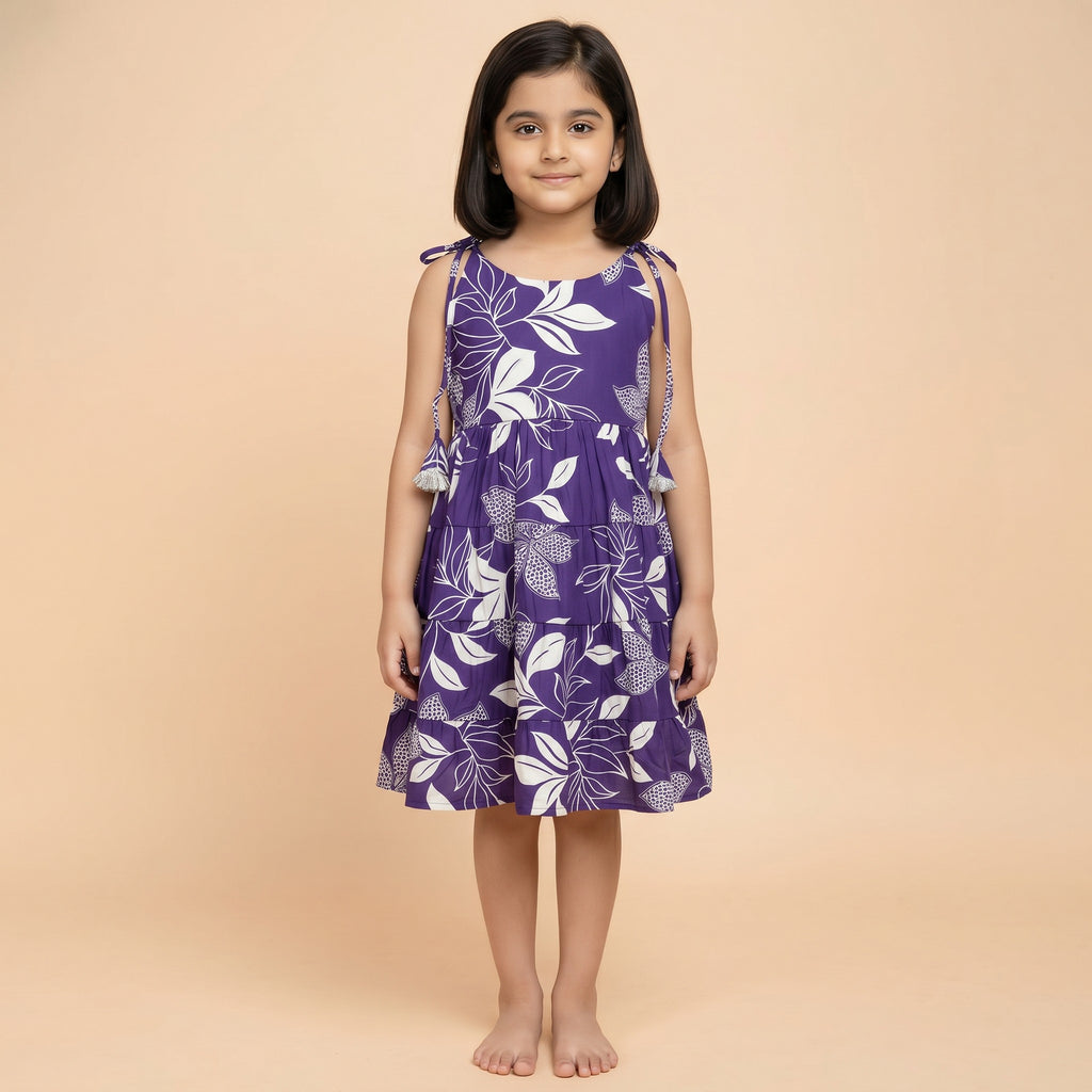 Girls Magic Cotton Frock – Pink Floral Dress