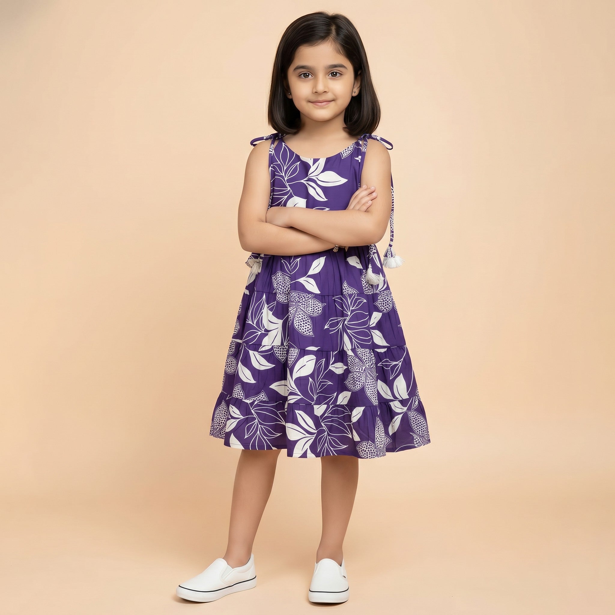 Girls Magic Cotton Frock – Pink Floral Dress