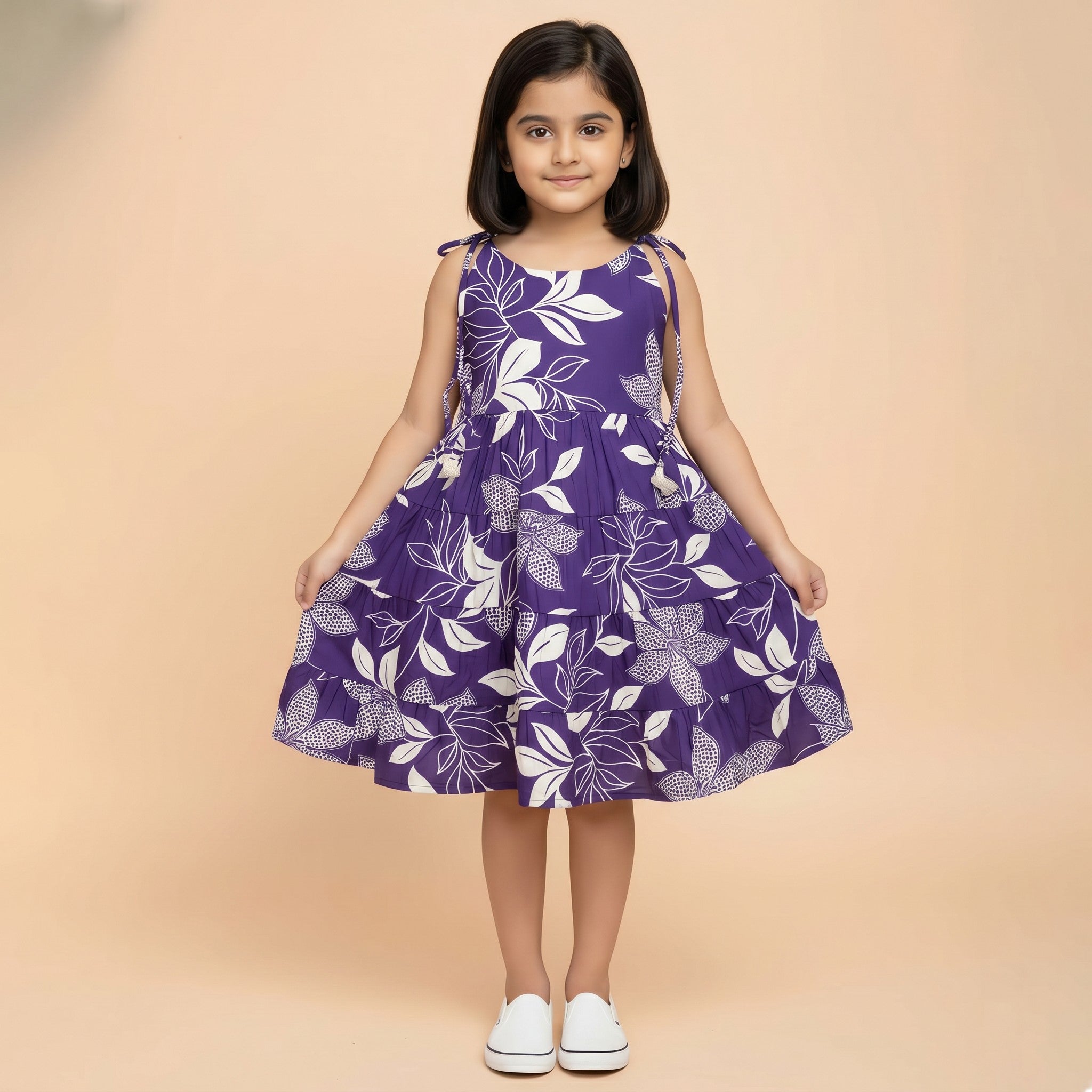 Girls Magic Cotton Frock – Pink Floral Dress