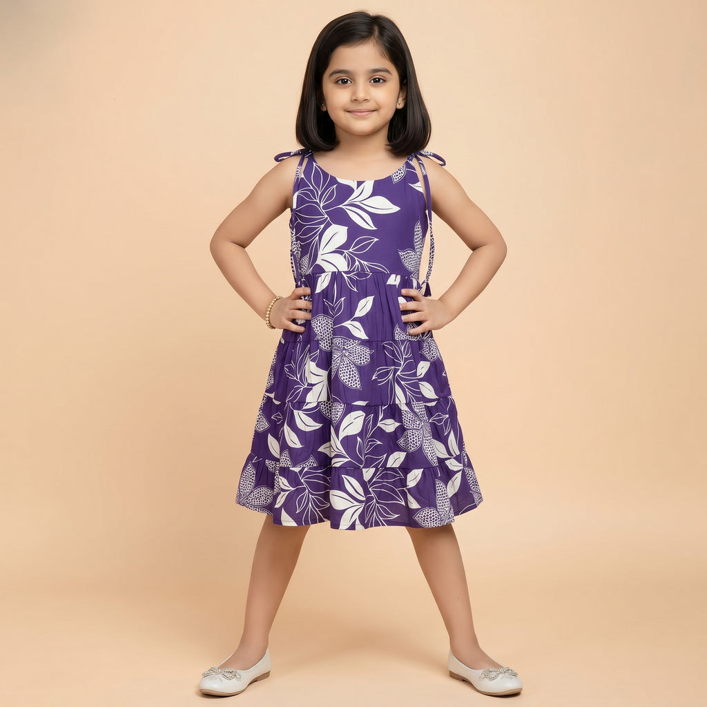Girls Magic Cotton Frock – Pink Floral Dress