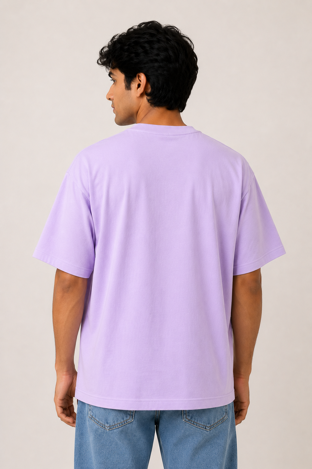 Lavender Oversized T-Shirt for Men | 240 GSM