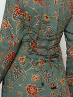 Women’s Cotton Kurti – Elegant Green Floral Printed Kurta