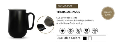 Stainless Steel Thermos Mug – 300 ml | Double Wall Insulated | BPA-free & Rust-free