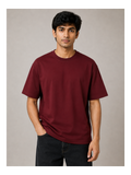 Maroon Oversized T-Shirt for Men | 240 GSM