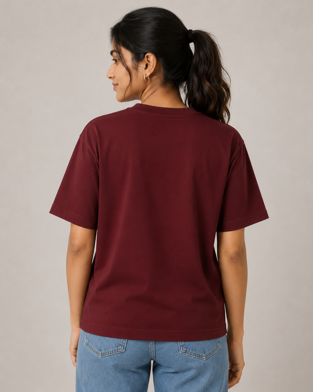 Maroon Oversized T-Shirt | 240 GSM
