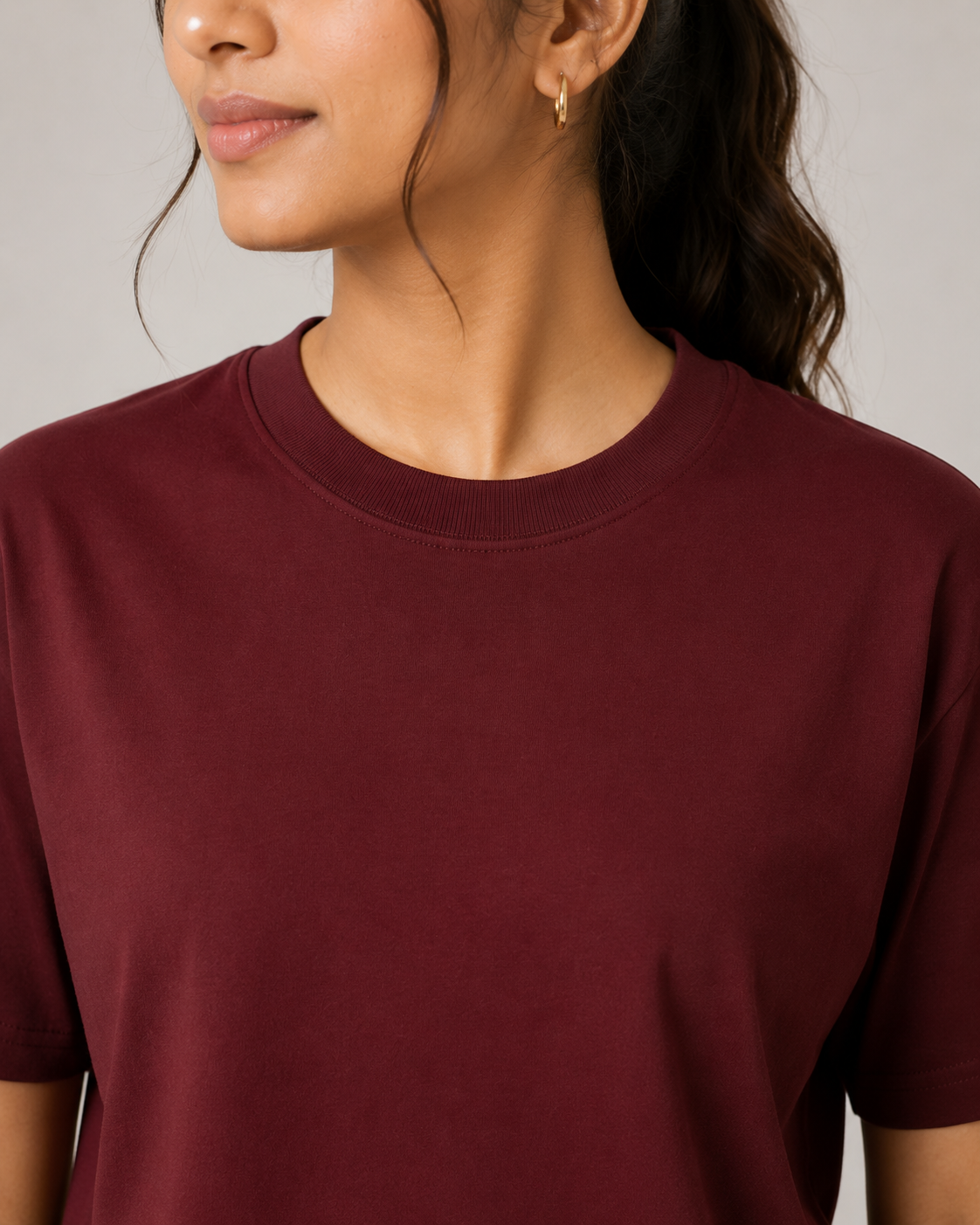 Maroon Oversized T-Shirt | 240 GSM