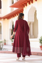 Vibrant Orange Cotton Kurta Pant Dupatta Set for Women