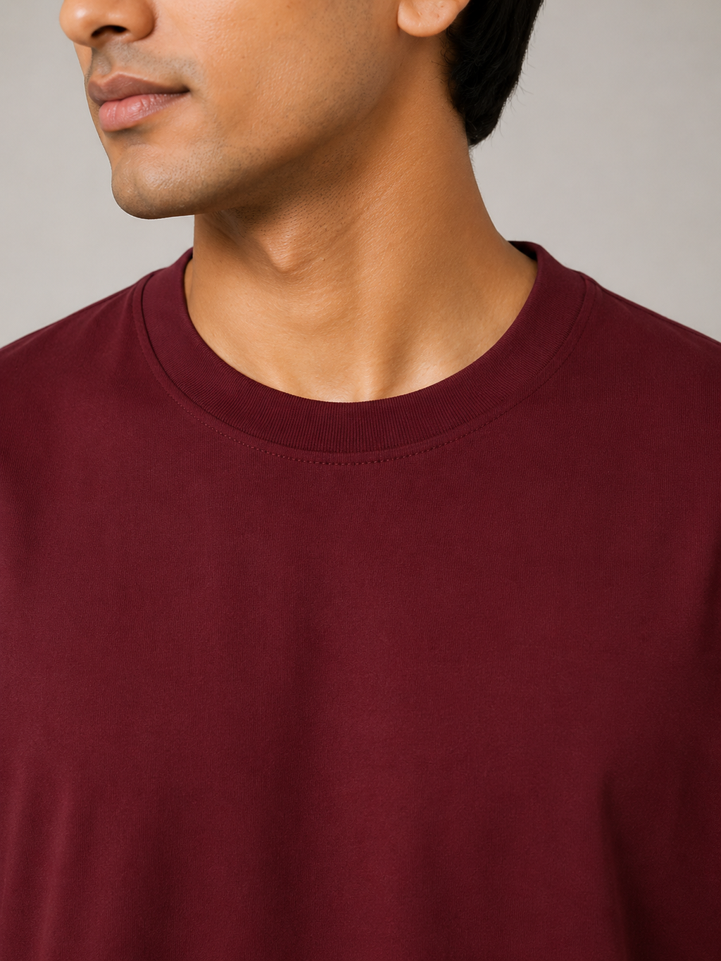 Maroon Oversized T-Shirt for Men | 240 GSM