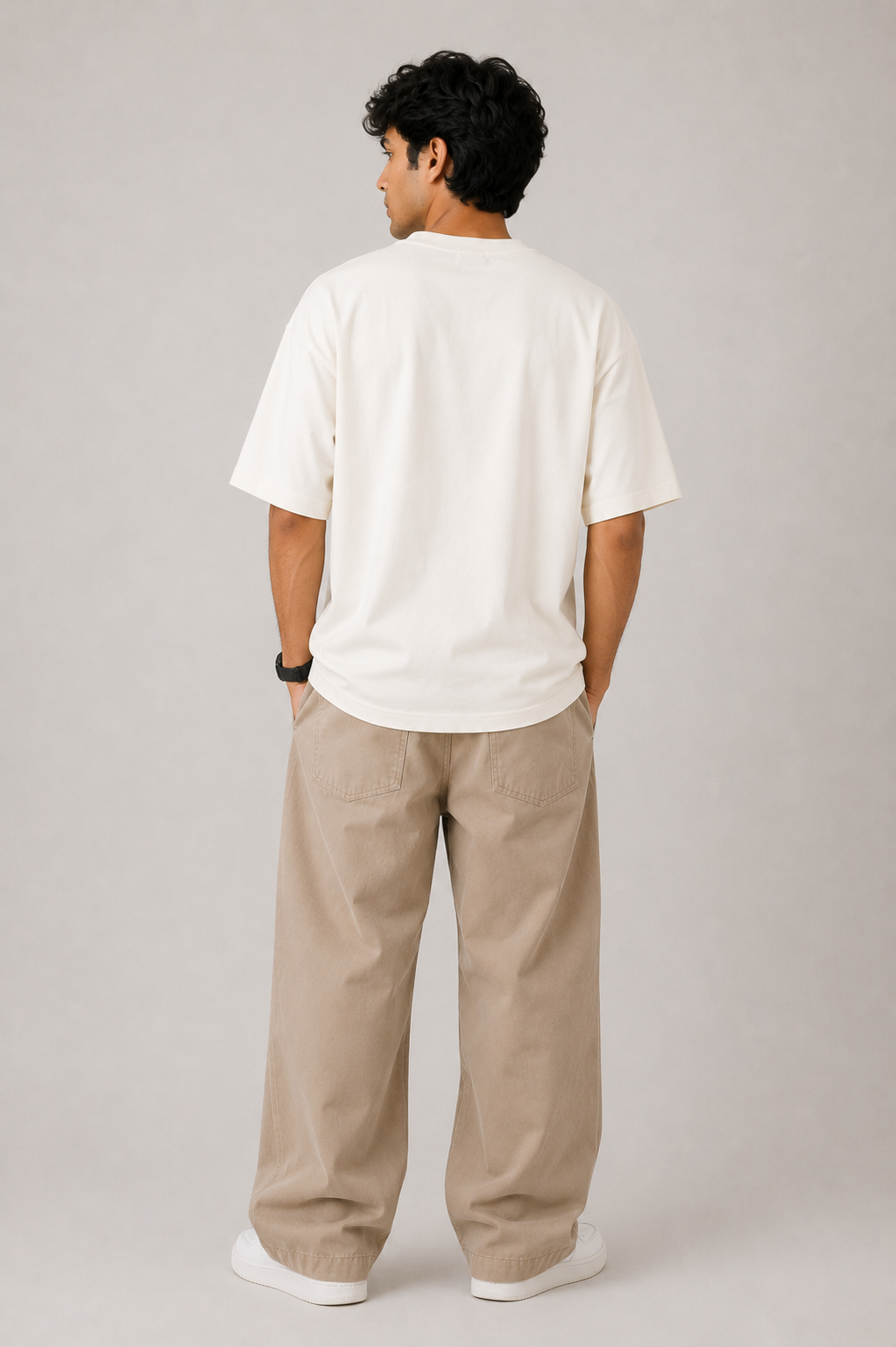 Off White Oversized T-Shirt for Men | 240 GSM
