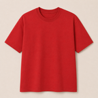 Oversized Red Cotton T-Shirt – 240 GSM