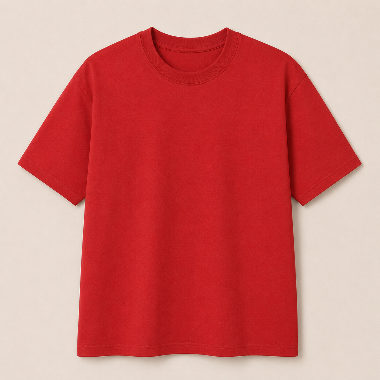 Oversized Red Cotton T-Shirt – 240 GSM