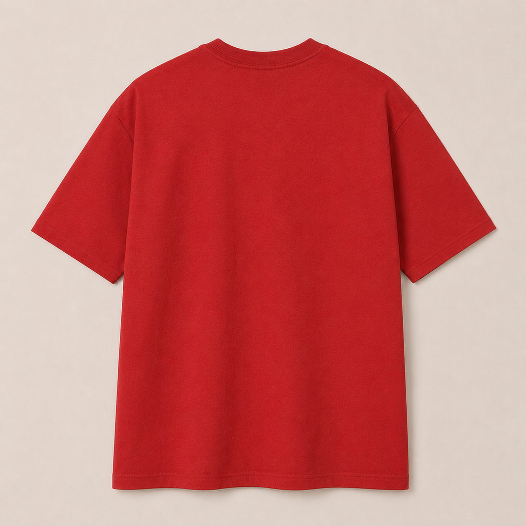 Oversized Red Cotton T-Shirt – 240 GSM