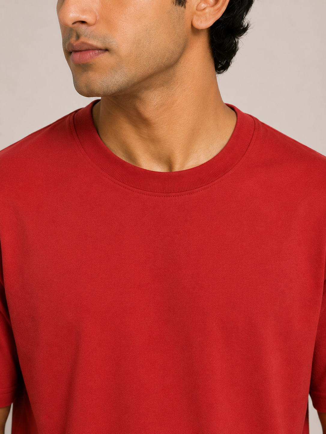 Oversized Red Cotton T-Shirt – 240 GSM