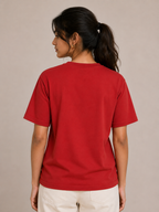 Oversized Red Cotton T-Shirt – 240 GSM