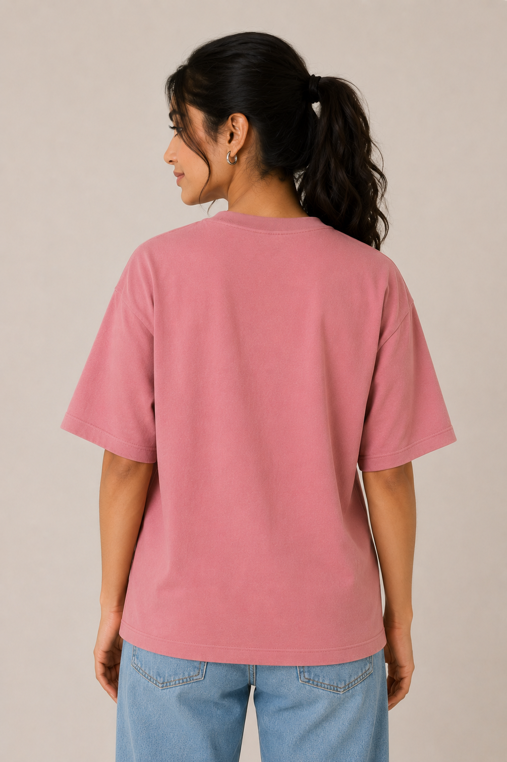 Rose Pink Oversized T-Shirt | 240 GSM