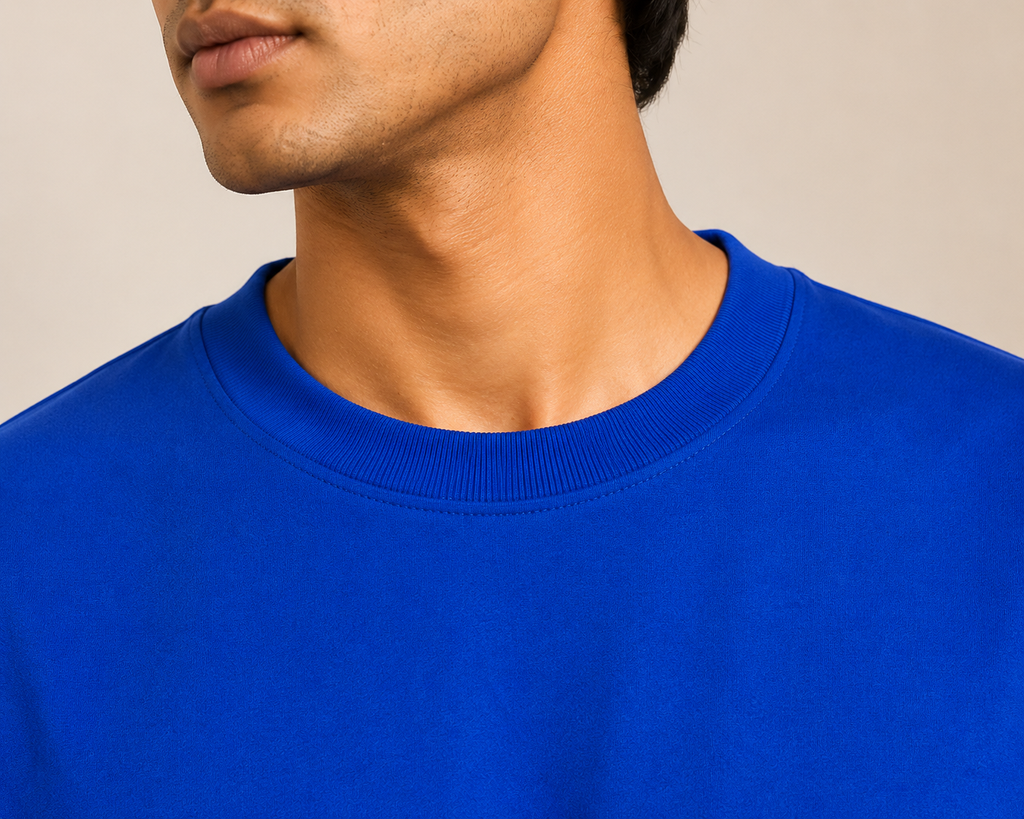 Royal Blue Oversized Cotton T-Shirt – 240 GSM Premium Tee