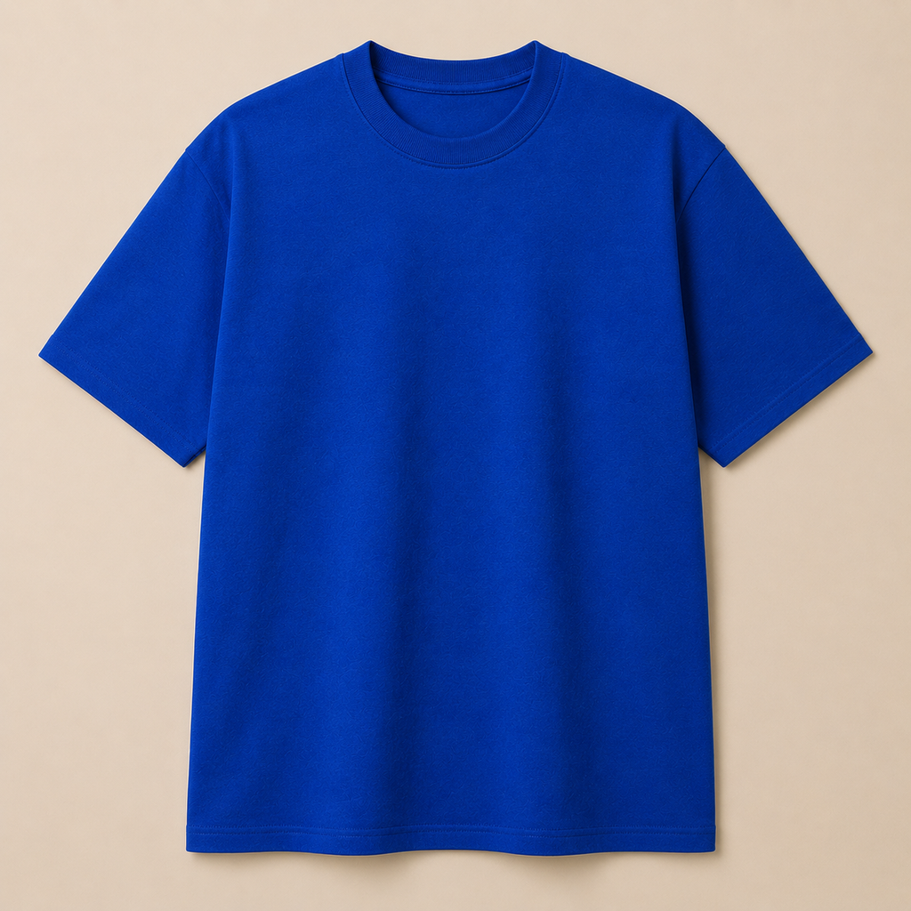 Royal Blue Oversized Cotton T-Shirt – 240 GSM Premium Tee