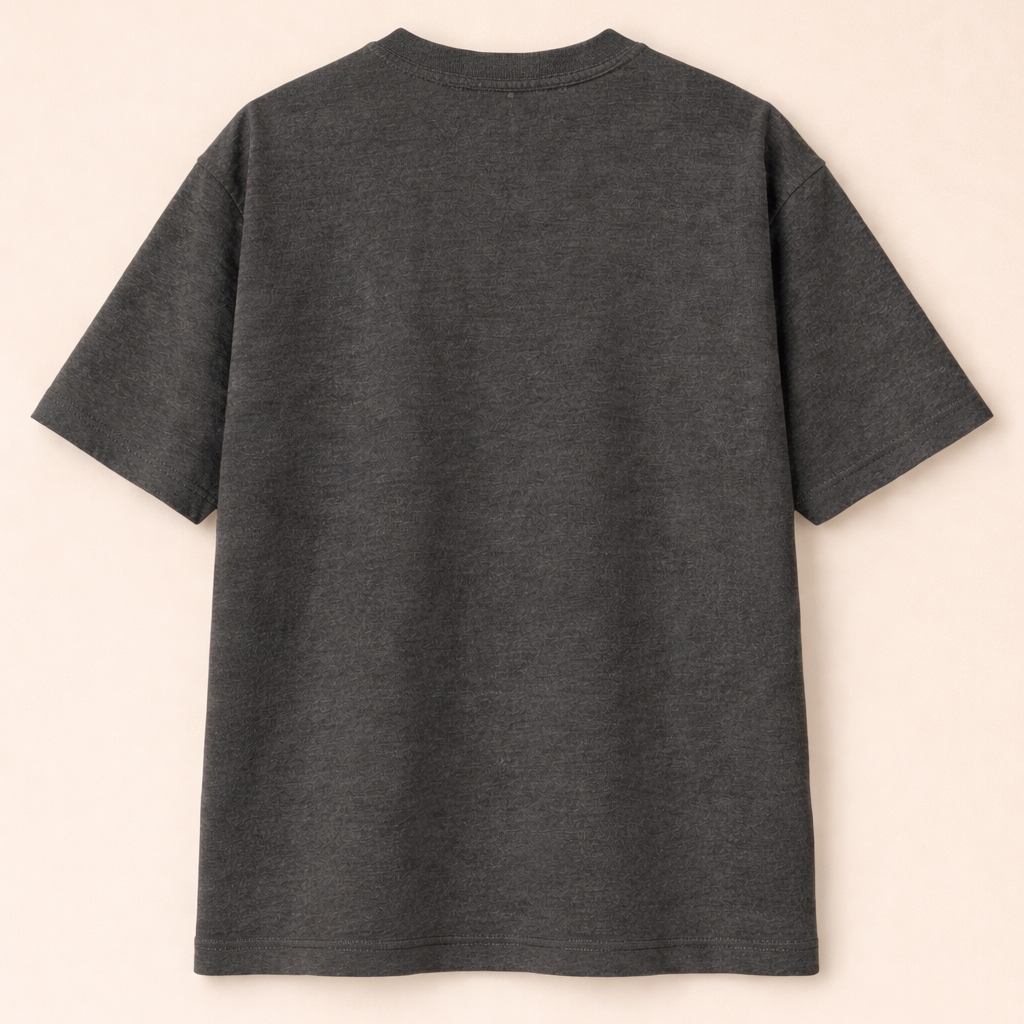 Charcoal Oversized T-Shirt | 240 GSM Premium French Terry Cotton | Streetwear Drop Shoulder Tee