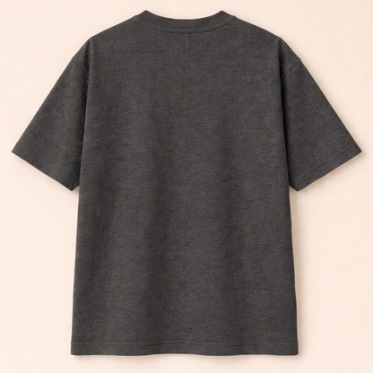 Charcoal Oversized T-Shirt | 240 GSM Premium French Terry Cotton | Streetwear Drop Shoulder Tee